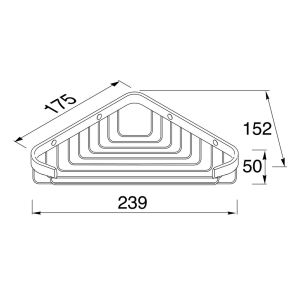 Geesa Basket 912606-02 douchemand hoek 24 cm chroom