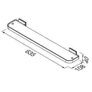 Geesa Craft 911501-02-60 shelf 60 cm chrome