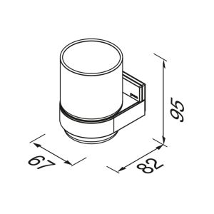 Geesa Craft 911502-02 glass holder with glass chrome