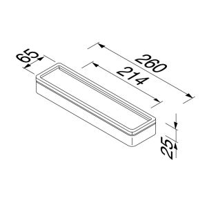Geesa Gestell 918805-02 Ablag 26 cm chrom/ weiß