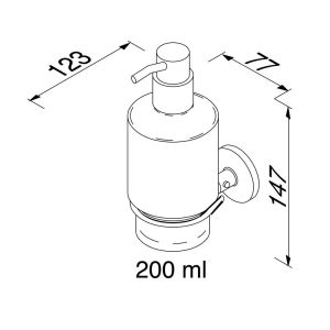 Geesa Hotel 915316-02 zeepdispenser 200 ml chroom