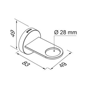 Geesa Hotel 91620-06 handzeep houder zwart