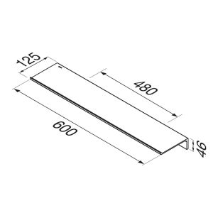 Geesa Leev 918201-06-600 shelf 60 cm black