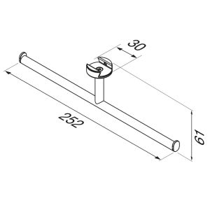 Geesa Leev 918212-06 toiletrolhouder zonder klep dubbel zwart