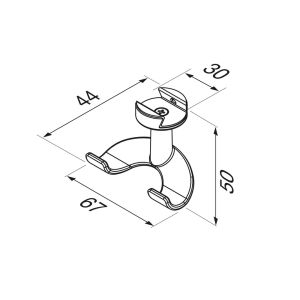 Geesa Leev 918266-06 haak voor wisser zwart
