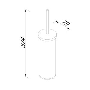 Geesa Nemox 651002 Toilettenbürstenhalter (weißer Bürstenkopf) chrom