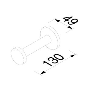 Geesa Nemox Black 916512-06 spare roll holder matte black