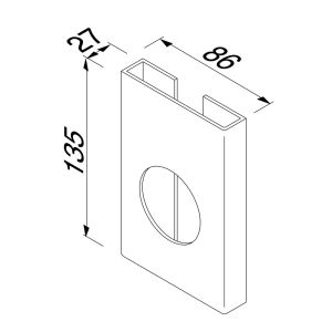 Geesa Nemox Brushed Metal Schwarz 91122-09 Halter für Hygienebeutel schwarzes Metall gebürstet