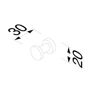 Geesa Nemox Brushed Metal Black 916513-09 haak zwart metaal geborsteld