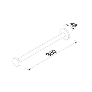 Geesa Nemox Stainless Steel 916519-05 1-lids handdoekhouder RVS geborsteld