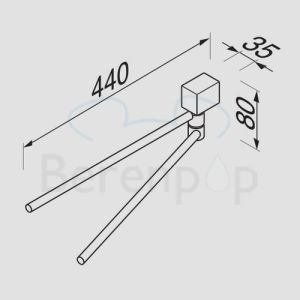 Geesa Nexx 750502 2-Deckel Handtuchhalter 440mm chrom (Outlet)