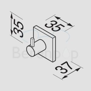 Geesa Nexx 751102 haak chroom (OUTLET)