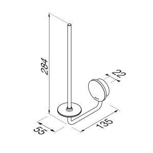 Geesa Opal Black 917212-06 spare roll holder black