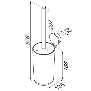 Geesa Opal Brushed Gold 917211-07 toiletborstel met houder goud geborsteld