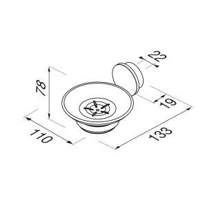 Geesa Opal Chrome 917203-02 soap holder chrome