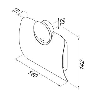 Geesa Opal Chrome 917208-02 toiletrolhouder met klep chroom