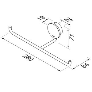 Geesa Opal Chrom 917218-02 Toilettenpapierhalter doppelt chrom