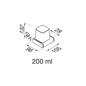 Geesa Shift Gebürsteter Edelstahl 919916-05 Seifenspender 200 ml mit satiniertem Glas Gebürsteter Edelstahl