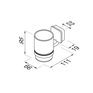 Geesa Topaz Black 917902-06-A glass holder black