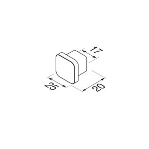 Geesa Topaz Black 917913-06-A handdoekhaak klein zwart