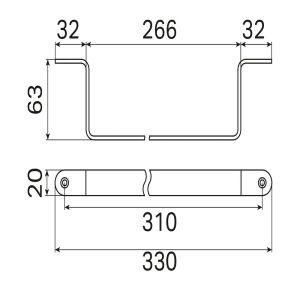 Haceka Ixi 1208494 (1113894) towel rail 33cm stainless steel brushed