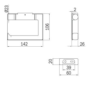 Inda Claire A71260CR Toilettenpapierhalter mit Scharnierdeckel chrom