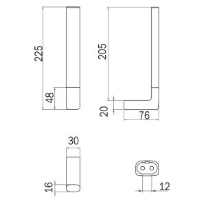 Inda Claire A71280NE double spare roll holder matte black
