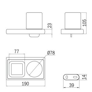 Inda Claire A7178CCR21 soap dispenser with lever chrome/satinized glass