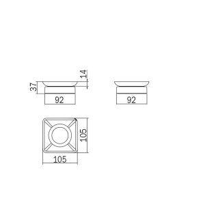 Inda Divo - Mito A2011ZBZ03 Seifenhalter klar transparentes Glas/ bronziert