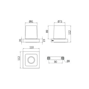 Inda Divo A2012ZBZ21 Seifenspender satiniertes Glas bronziert