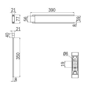 Inda Divo A15150NE 2-lids towel holder matte black