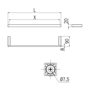 Inda Divo A1518CWM towel rail 62cm matt white