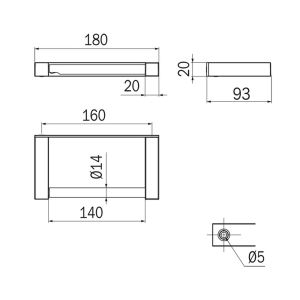 Inda Divo A1525BGB toilet roll holder brushed gold
