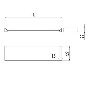 Inda Indissima A8809SNE shelf module 400mm matte black