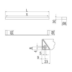 Inda Indissima A8818DCR handdoekhouder 815mm chroom