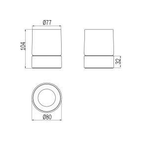 Inda Mito A20010NE21 vrijstaande bekerhouder gesatineerd glas/ mat zwart