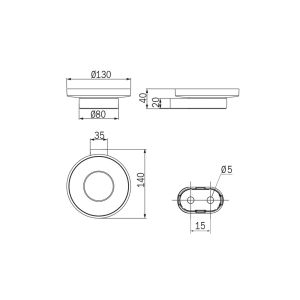 Inda Mito A20110AC21 Seifenhalter Glas satiniert/ Nickel gebürstet