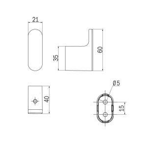 Inda Mito A2020AAC kledinghaak geborsteld nikkel