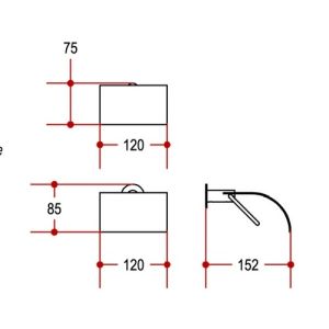 Linea Beta Picola LI525329 toiletrolhouder met klep chroom (OUTLET)