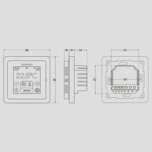 Magnum 825401 Remote Control 2 WiFi thermostaat incl. vloersensor Grafietzwart – RAL 9011