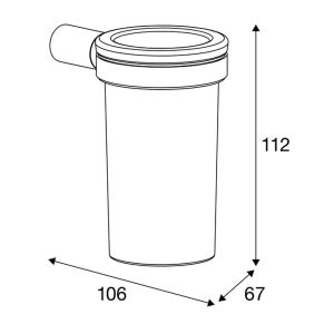 Pressalit Choice Q10300 glass holder shiny steel