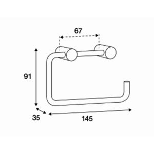 Pressalit Wahl Q60200 Toilettenpapierhalter weiß matt