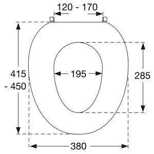 Pressalit Colani R26000-D92999 toilet seat without cover white