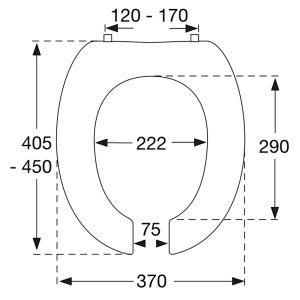Pressalit Dania non contact R38000-D92999 toilet seat with cover white