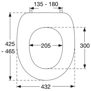 Pressalit Ergosit R29000-D92999 toilet seat without cover white