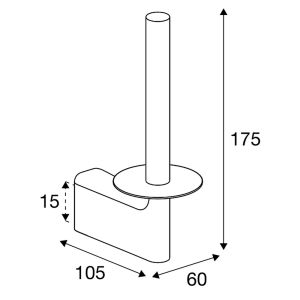 Pressalit Style PR10260 spare roll holder brushed steel