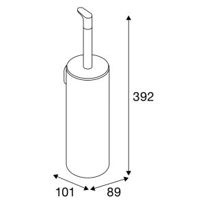 Pressalit Style PR40800 toilet brush holder matte black