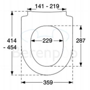 Pressalit Sway D 934000-BL6999 toiletzitting met deksel wit (OUTLET)