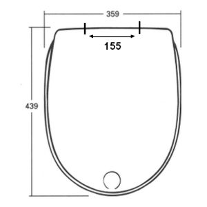 Sphinx Milano S8H5200R000 OL-227 toilet seat with cover white (OUTLET)