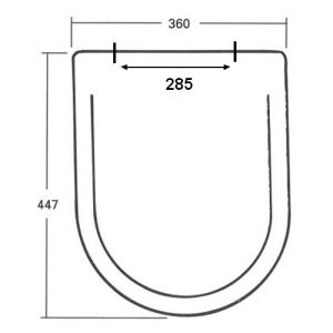 Sphinx Ravenna S8H57000000 OL-231 toiletzitting met deksel wit (OUTLET)